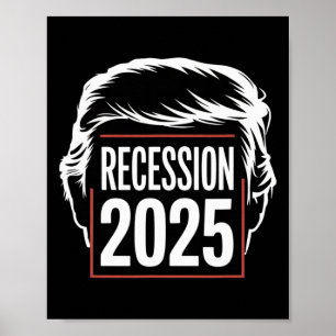 Rezession 2025 Danke Trump Ironisch Politisch Lust Poster