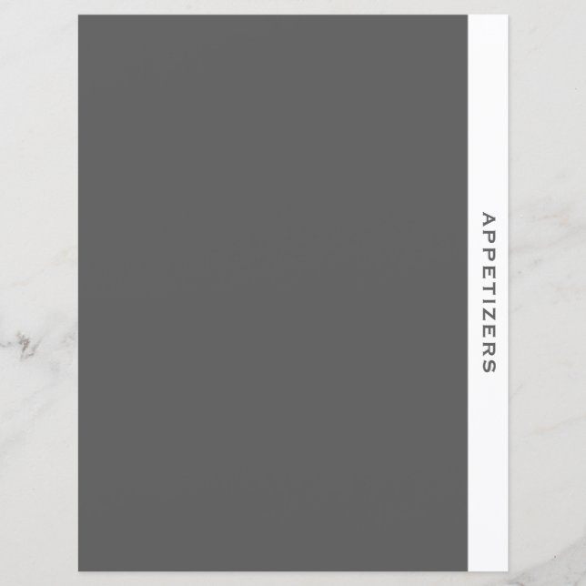 Rezessionsabteilung | Appetithappen | Einfach grau (Vorderseite)