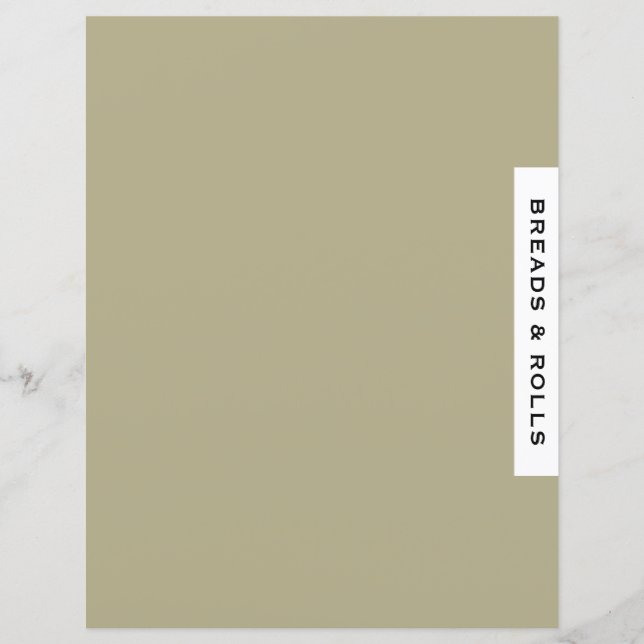 Rezessionsabteilung | Breads & Rolls | Schwarz-wei (Vorderseite)