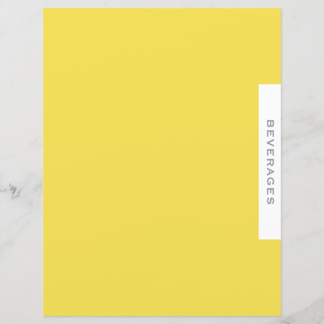 Rezessionsabteilung | Getränke | Einfach gelb (Vorderseite)