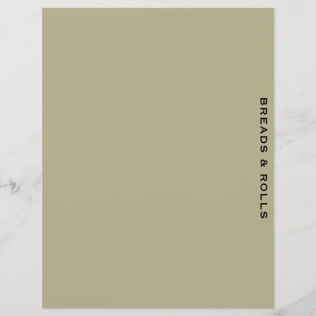 Rezessionsabteilung | Seite & Schwarz | Breads & R (Vorderseite)