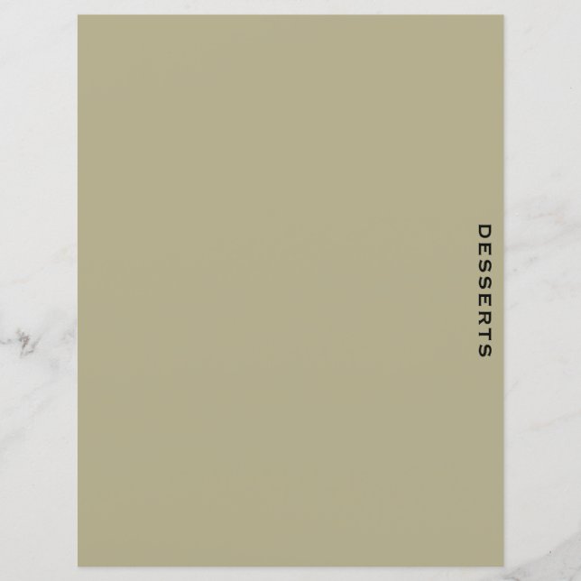 Rezessionsabteilung | Seite & Schwarz | Desserts (Vorderseite)