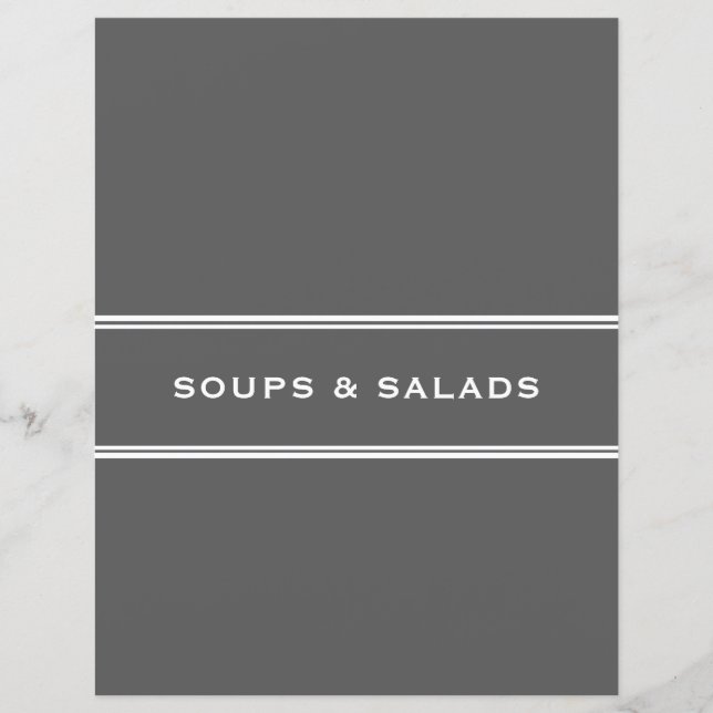Rezessionsabteilung | Suppen und Salate | Grau (Vorderseite)