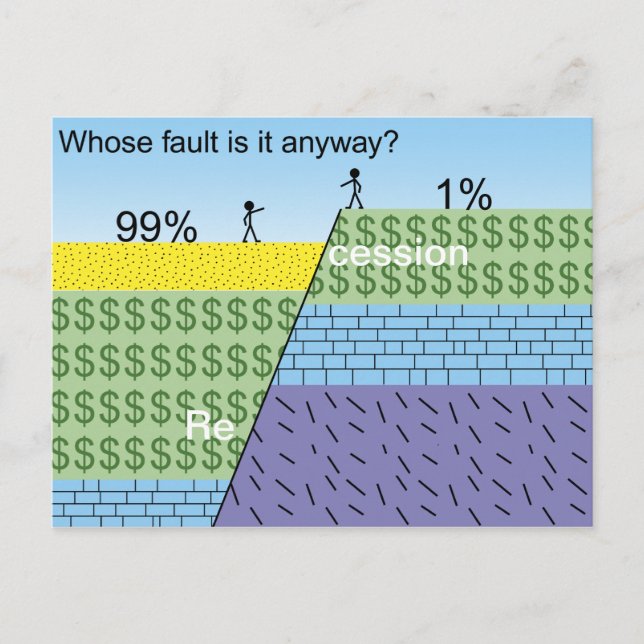 Rezessionsfehler Postkarte (Vorderseite)