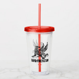 RFF Griffin Clear Tumbler BLK Logo Acryltrinkbecher