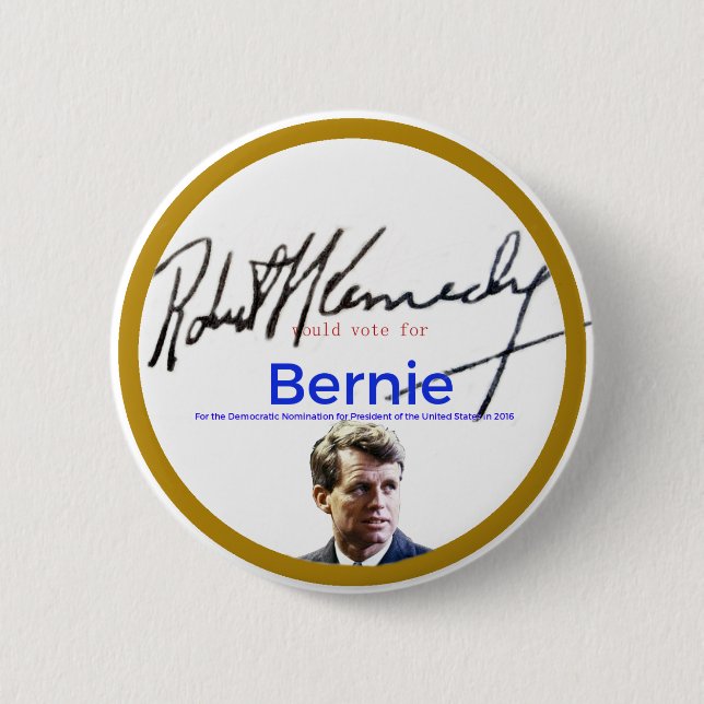 RFK für Bernie-Sandpapierschleifmaschinen Button (Vorderseite)