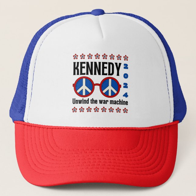 RFK Jr Kennedy '24 "Entwindung der Kriegsmaschine" Truckerkappe (Vorderseite)