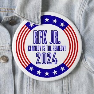RFK Jr "Kennedy is the Remedy" Kampagne 2024 Button