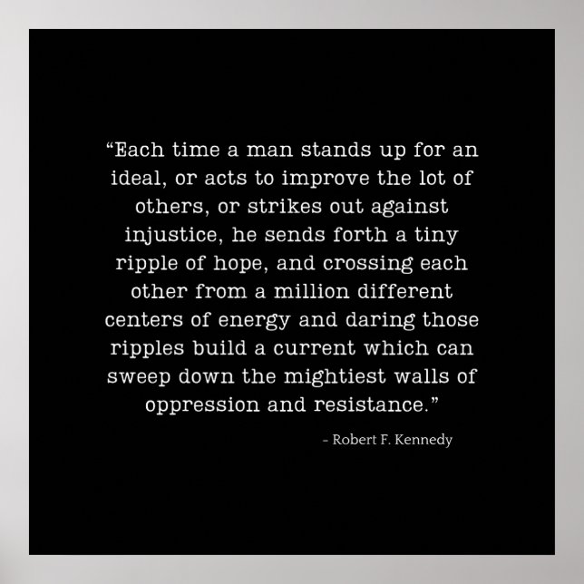 RFK-Zitat Poster (Vorne)