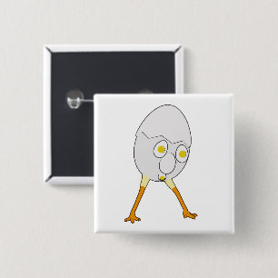 RG & RA Skurriler Ei Charakter Süßes Design Button