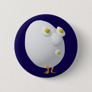 RG & RA Skurriles Ei-Charakter Süßes Design Button