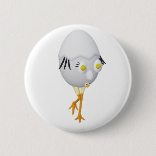 RG & RA Skurriles Ei-Charakter Süßes Design Button