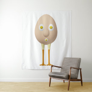 RG & RA Skurriles Ei-Charakter Süßes Design Wandteppich