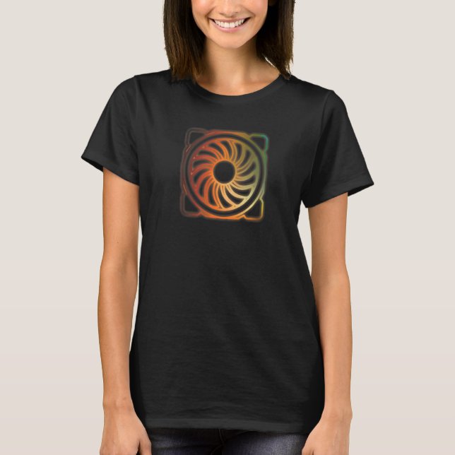 Rgb Case Fan Modelling A PC Masterrace Gaming Comp T-Shirt (Vorderseite)