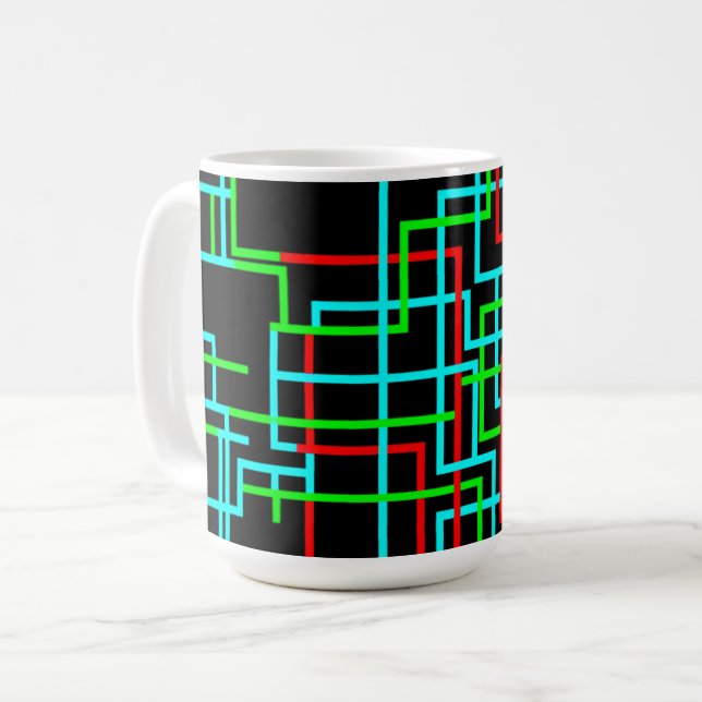 RGB-Geometrisches Raster  Kaffeetasse (Vorderseite Links)