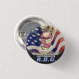RGB Ruth Bader Ginsburg Liberaler Feminist Button