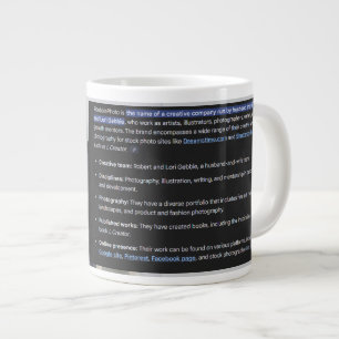 RGPhoto Wermz Logo mit Beschreibung Giant Coffee M Jumbo-Tasse