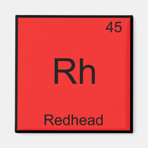 Rh - T-Shirt für die Funny Chemistry Element Magnet