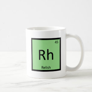 Rh - Würzmittel Chemie Periodensystem Kaffeetasse