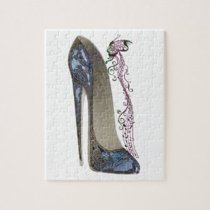 Rhapsodie in der blauen Stilett-Schuh-Kunst