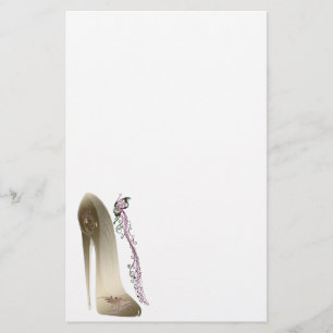 Rhapsodie in der GoldStilett-Schuh-Kunst Briefpapier