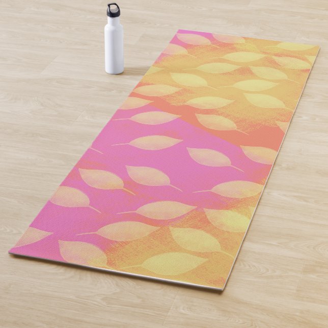 Rhapsodie in Gelb, Terracotta und Violet Abstrakt Yogamatte (Beispiel)