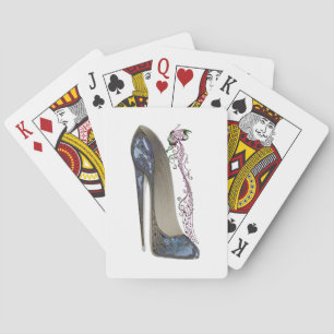 Rhapsody in Blue Stiletto Shoe Art Spielkarten