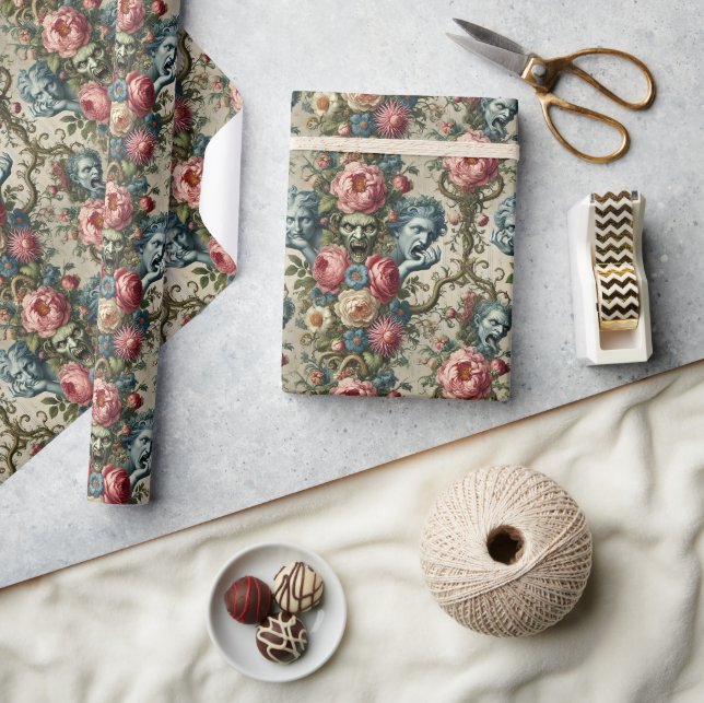 Rhapsody Road - Gothic Floral Bandana Geschenkpapier (Kunsthandwerk)