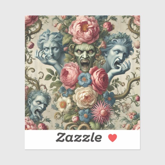 Rhapsody Road - Gothic Floral Pillow Aufkleber (Blatt)