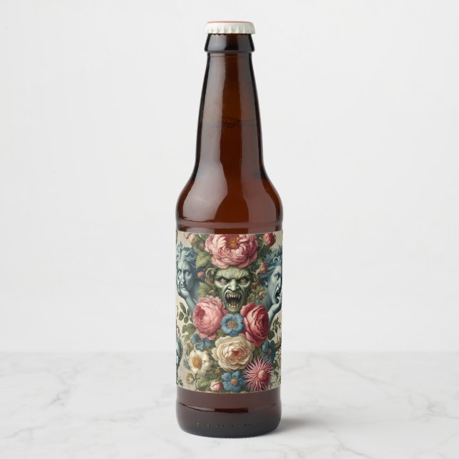 Rhapsody Road - Gothic Floral Pillow Bierflaschenetikett (Vorderseite)