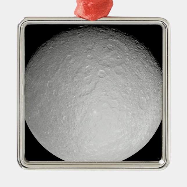 Rhea des Saturn-Eismondes Ornament Aus Metall (Vorne)