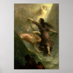 Rheingold, erste Szene, 1888 Poster