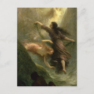 Rheingold, erste Szene, 1888 Postkarte