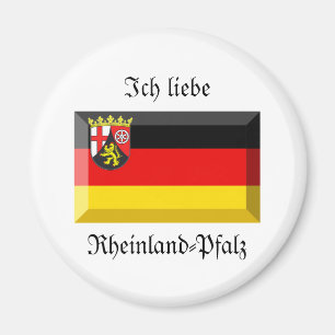 Rheinland-Pfalz Flag Gem Magnet