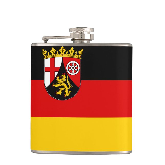 Rheinland-Pfalz-Hüftkolben Flachmann (Vorderseite)