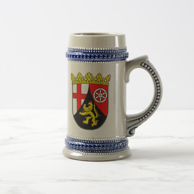 Rheinland-Pfalz Wappen Bierglas (Rechts)