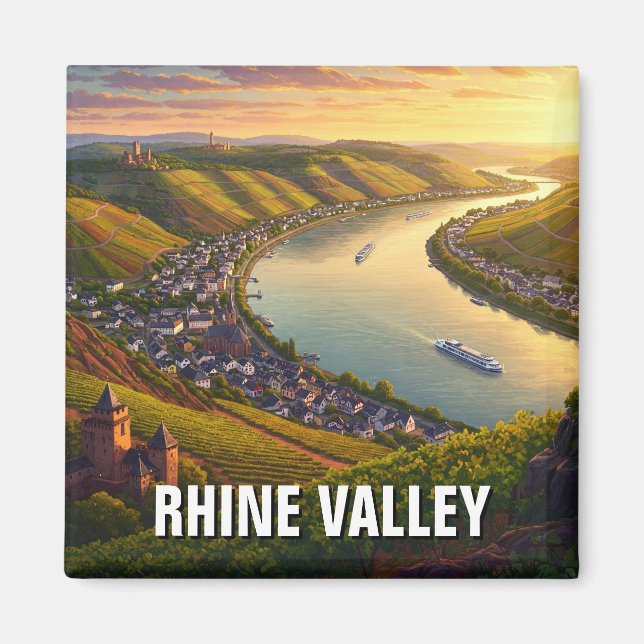 Rheintal Deutschland Reisen Magnet (Vorne)
