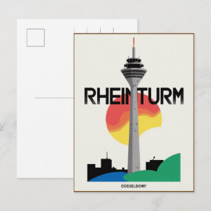 Rheinturm Düsseldorf Deutsches Geschenk Postkarte