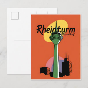 Rheinturm Düsseldorf Deutsches Geschenk Postkarte
