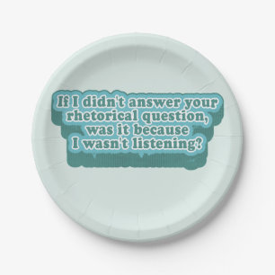 Rhetorische Fragen Funny Grammar Pappteller