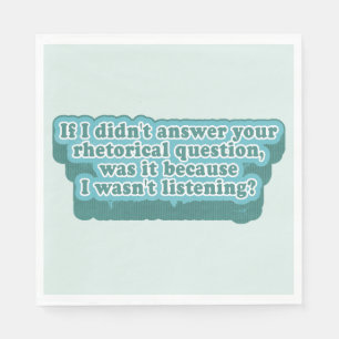Rhetorische Fragen Funny Grammar Serviette