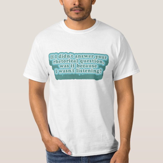 Rhetorische Fragen Funny Grammar T-Shirt (Vorderseite)