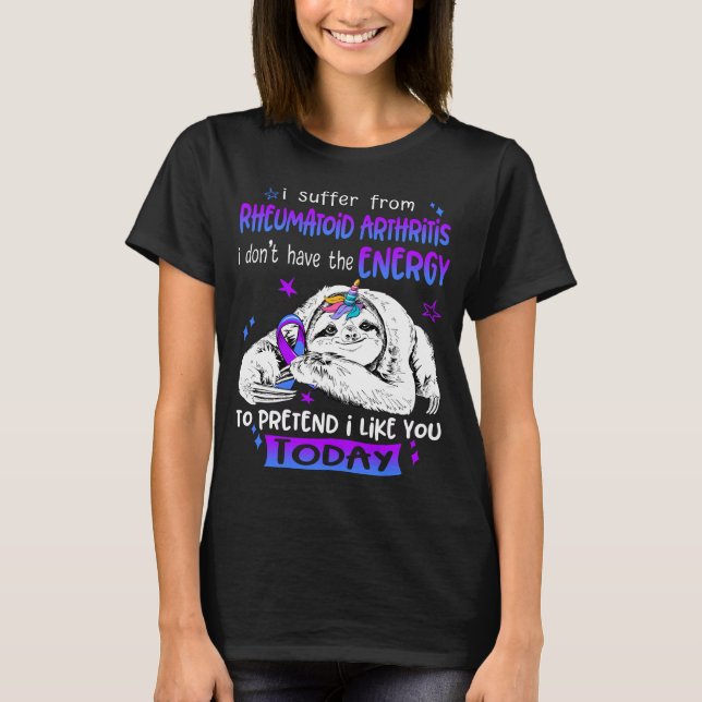 Rheumatoid Arthritis Awareness Month Ribbon Gifts T-Shirt (Vorderseite)