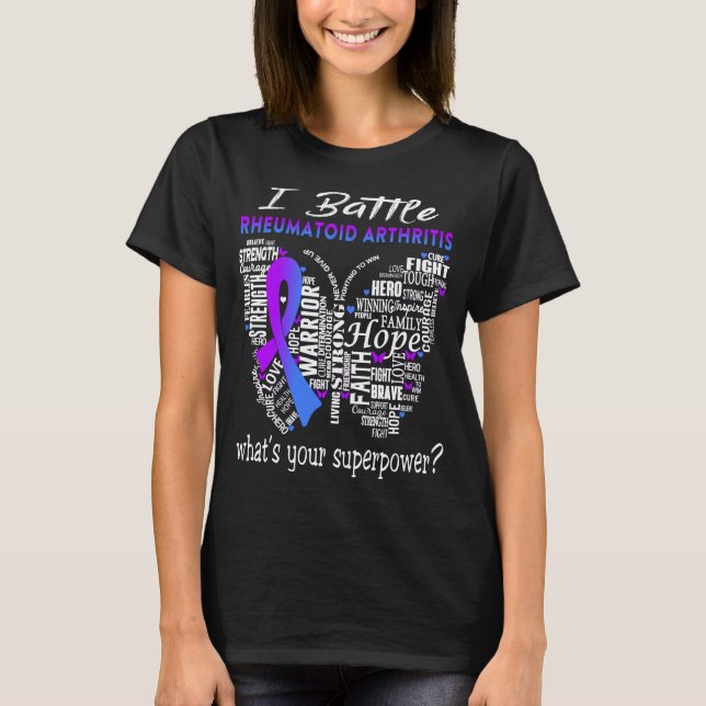 Rheumatoide Arthritis Aufklärung Monat Band Gesche T-Shirt (Vorderseite)