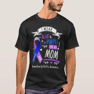 Rheumatoide Arthritis Bewusstsein bei Lila Blau T-Shirt