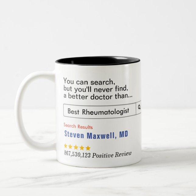 Rheumatologin Custom Gift Zweifarbige Tasse (Links)