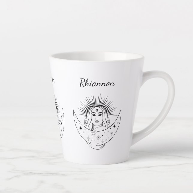 Rhiannon Celtic Welsh Moon Goddess Pagan Wicca Milchtasse (Rechts)
