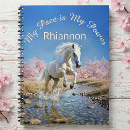 Rhiannon's White Horse Slow Living Empowerment Notizblock