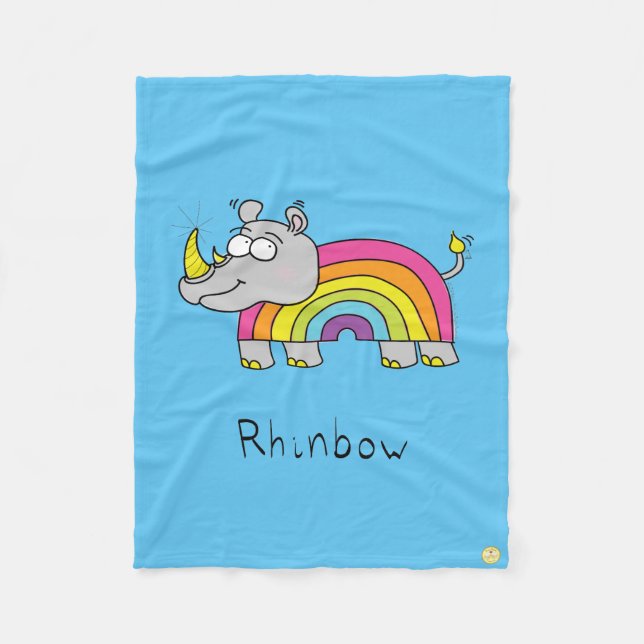 Rhinbow Rainbow Fleece Blanket (Vorderseite)
