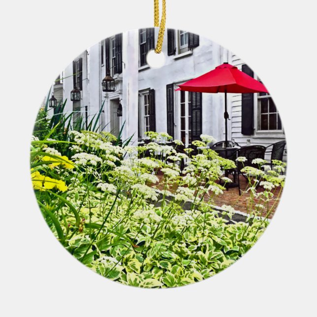 Rhinebeck NY - Außensitzplatz Keramik Ornament (Vorne)